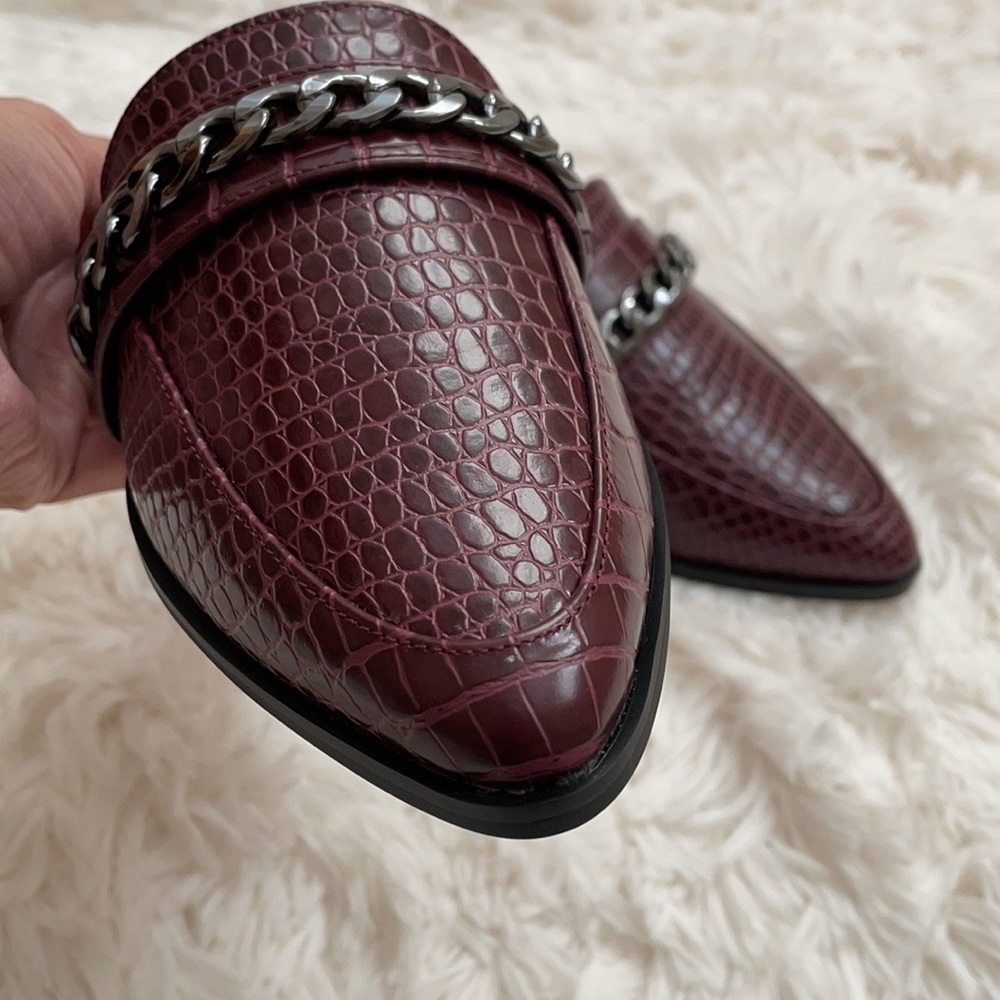Saks Fifth Avenue Envoy Chain Croc-Print Mules - Picture 4 of 7